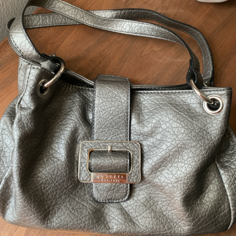 ROSETTI Est. 1994 silver purse /handbag zipper and compartments